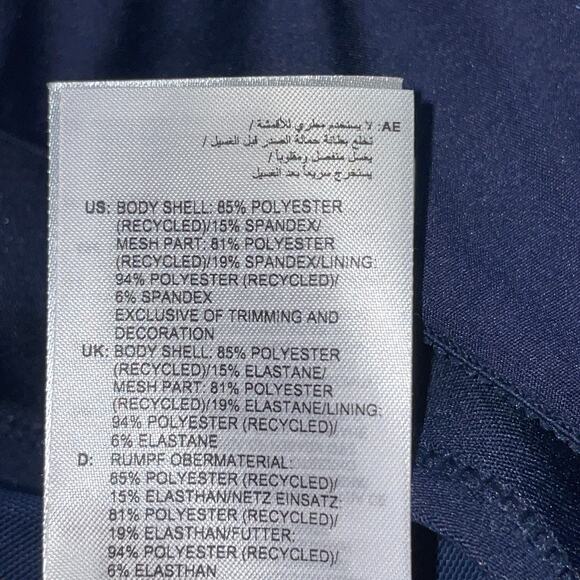 Reebok Lux Vector Medium Impact Racerback Bra Navy 4X - Picture 8 of 8